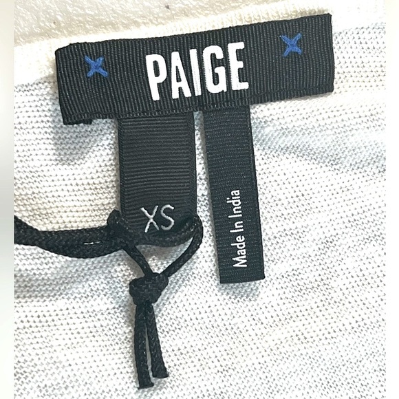 PAIGE Giulia Eyelet Flutter Sleeve Linen Top, Color White, Size Extra Small, NWT - Picture 5 of 10